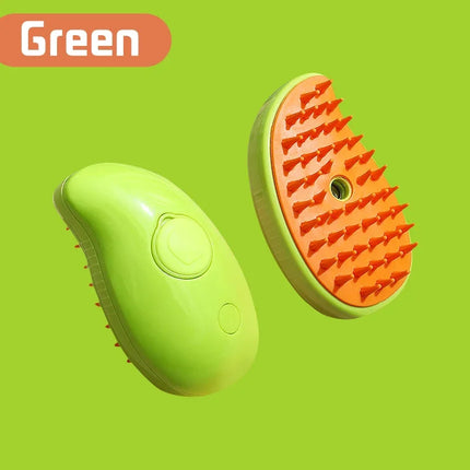 Brosse de massage 3 en 1 pour chat et chien, vaporisateur à vapeur à un bouton, pliable, rotatif, flottant, pour le bain et l'épilation